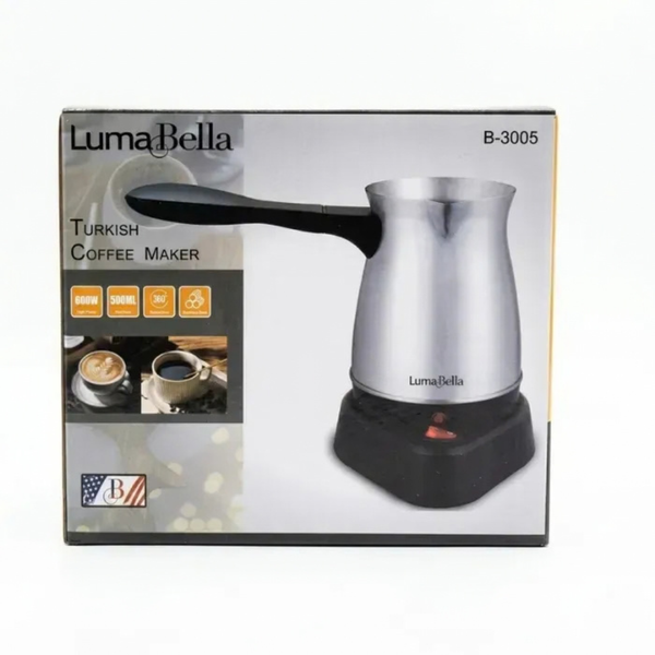 Електрична кавоварка турка LumaBella B-3005 600 Вт 500 мл з нержавіючої сталі 6-B-3005 фото