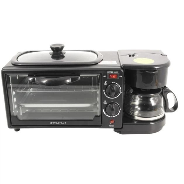 Мультипіч 3в1 для сніданків Domotec MS-5308В з грилем та кавоваркою 21-MS-5308В фото