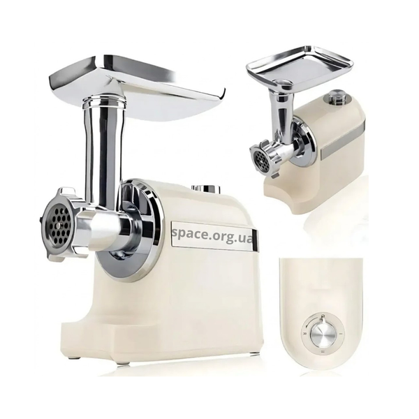 М'ясорубка електрична Rainberg RB-2270 з овочерізкою та реверсом 3800 Вт Білий 11-2270 фото