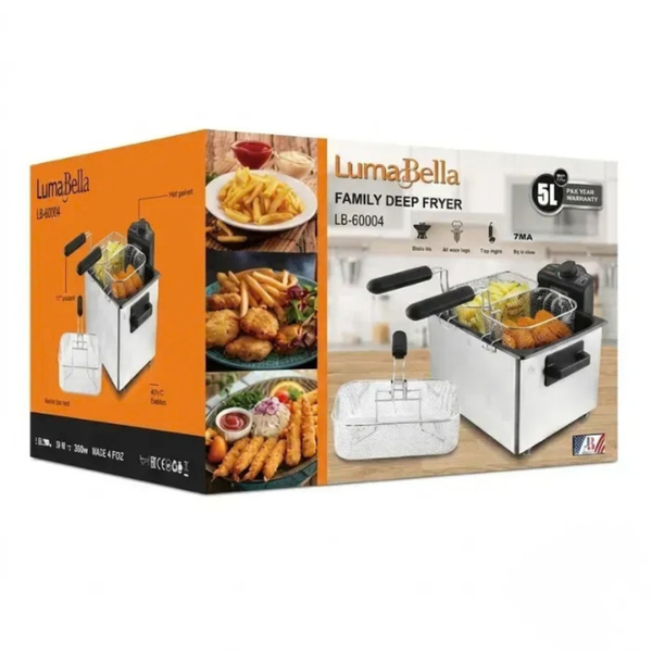 Фритюрниця LumaBella LB-60004 5 л, 2000 Вт, 3 кошика 1-LB-60004 фото