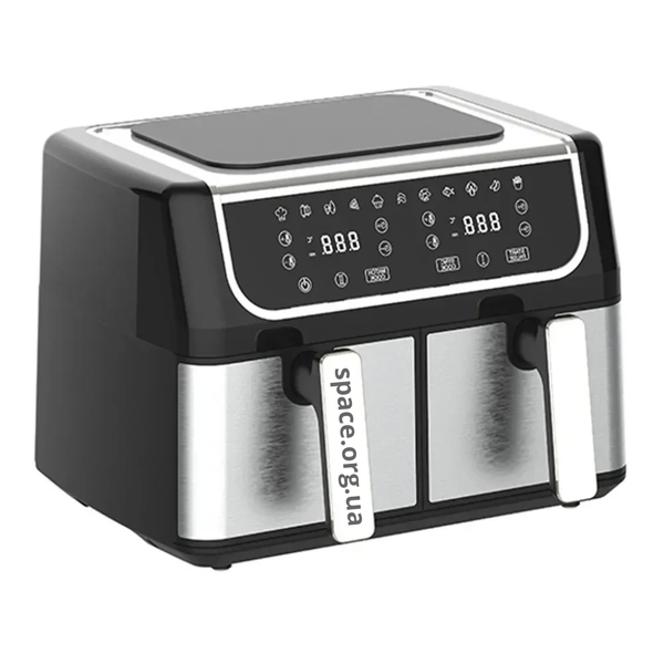 Аерофритюрниця LumaBella LB-60013 на 2 чаші 12 л 3400 Вт 10 програм, сенсорне керування 1-LB-60013  фото