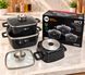 Набір посуду Higher Kitchen HK-322 із квадратних каструль з гранітним покриттям на 6 предметів 18-322 фото 4