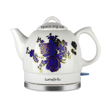 Електрочайник з кераміки LumaBella LB-59016 1.2 л 1500 Вт 360&deg; кераміка з малюнком 5-LB-59016 фото
