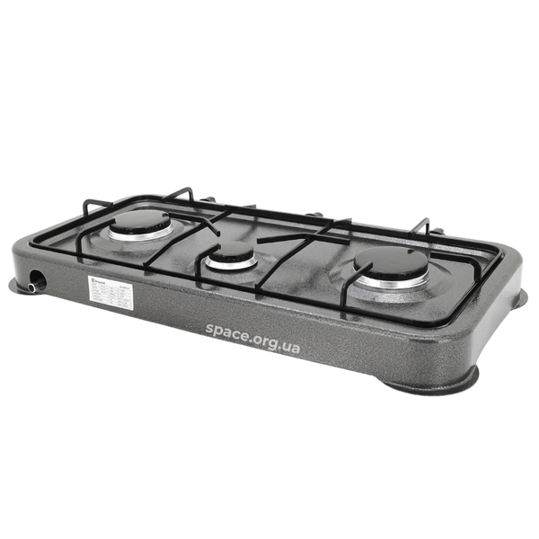 Настільна газова плита Domotec MS-6603 таганок на 3 конфорки 10-MS-6603 фото