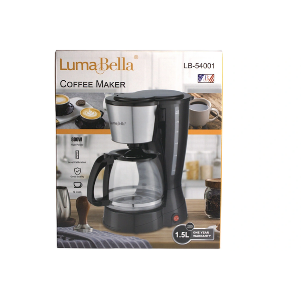 Крапельна кавоварка LumaBella LB-54001 800 Вт, об&rsquo;єм на 12 чашок 9-LB-54001 фото