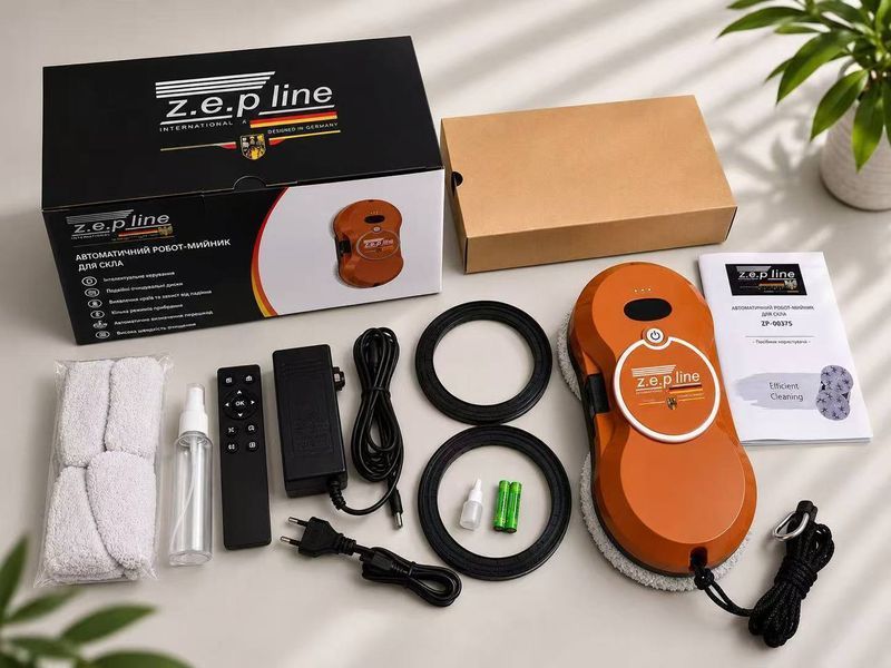 Zepline ZP-00375 автоматичний робот для миття вікон з пультом 90 ВТ Помаранчевий 17-00375 фото