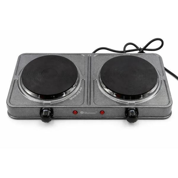 Настільна електроплита Domotec MS-5822 2000 Вт дискова на 2 конфорки 10-MS-5822 фото