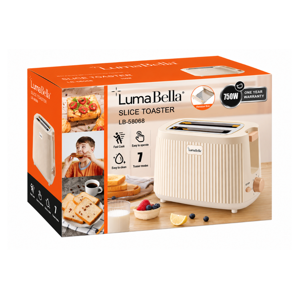 Тостер LumaBella LB-58068 750 Вт, 7 режимів обсмажування 30-LB-58068 фото