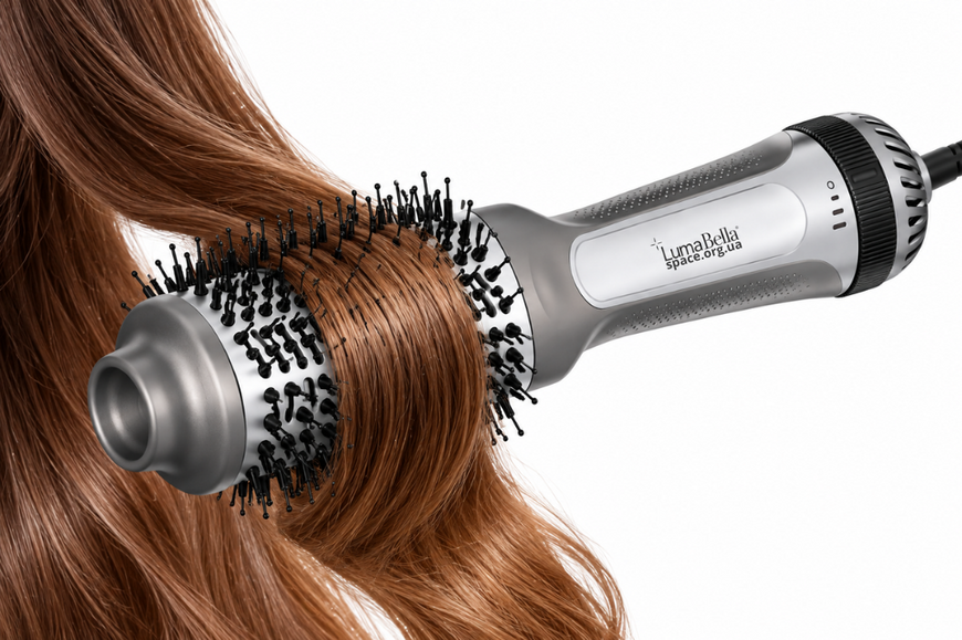 Фен-щітка для волосся LumaBella LB-65011 1260 Вт з керамічним покриттям, для сушіння та укладання 34-LB-65011 фото