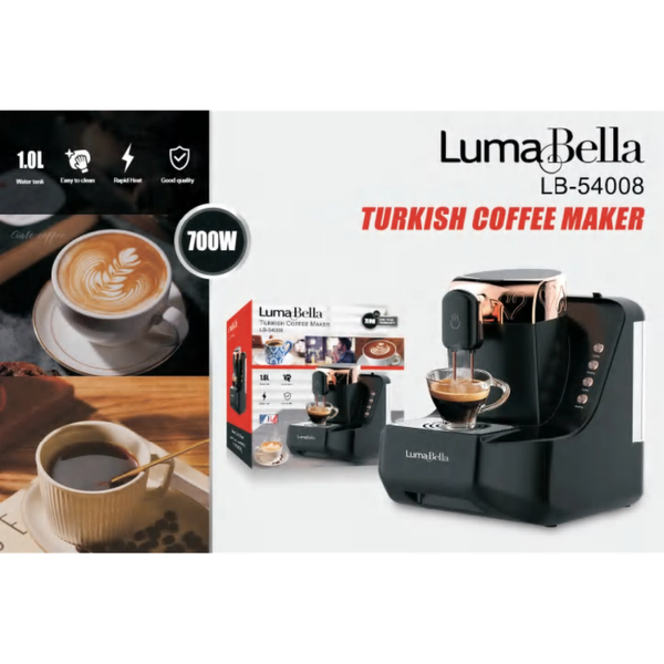 Кавомашина LumaBella LB-54008 для приготування турецької кави 700 Вт, 1 л, на дві чашки 9-LB-54008 фото