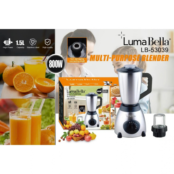 Стаціонарний блендер з кавомолкою LumaBella LB-53039 800 Вт чаша 1.5л з нержавіючої сталі 2-LB-53039 фото