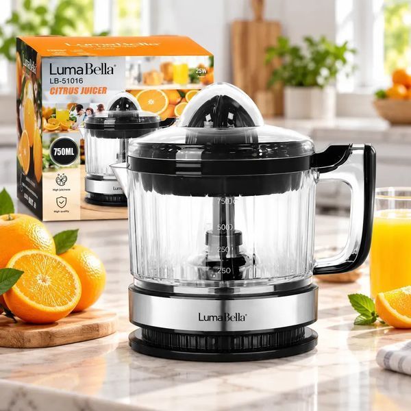 Електрична соковижималка для цитрусових LumaBella LB-51016 0,75 л (750 мл) 25 Вт з двома насадками 15-LB-51016 фото