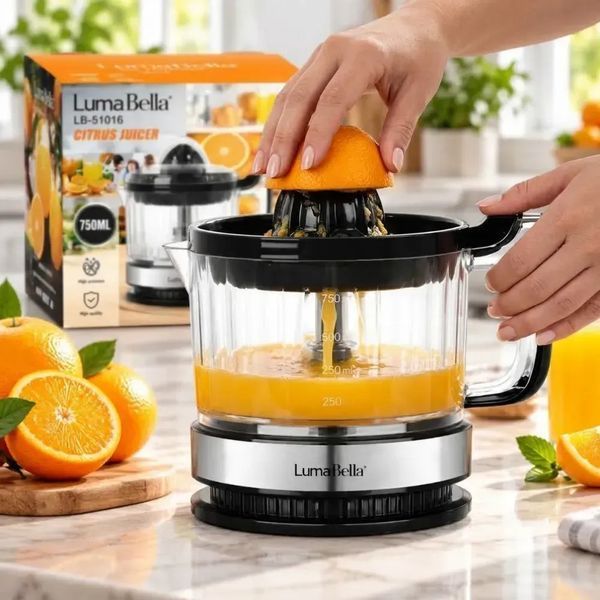 Електрична соковижималка для цитрусових LumaBella LB-51016 0,75 л (750 мл) 25 Вт з двома насадками 15-LB-51016 фото